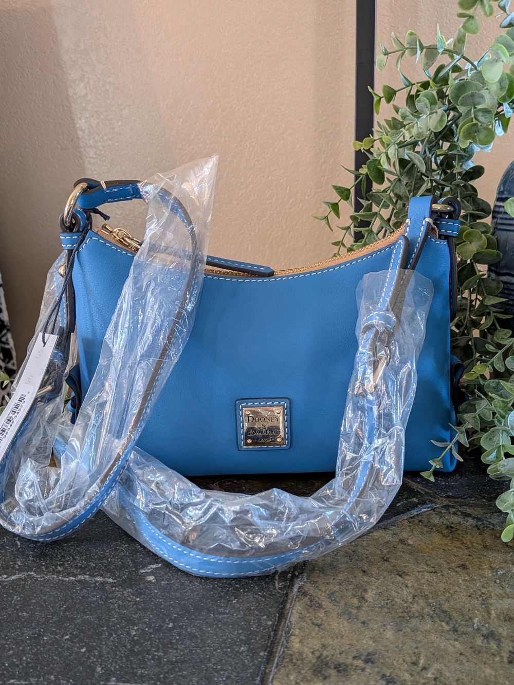 NWT! Dooney & Bourke Penrose Hobo Crossbody in LIGHT BLUE